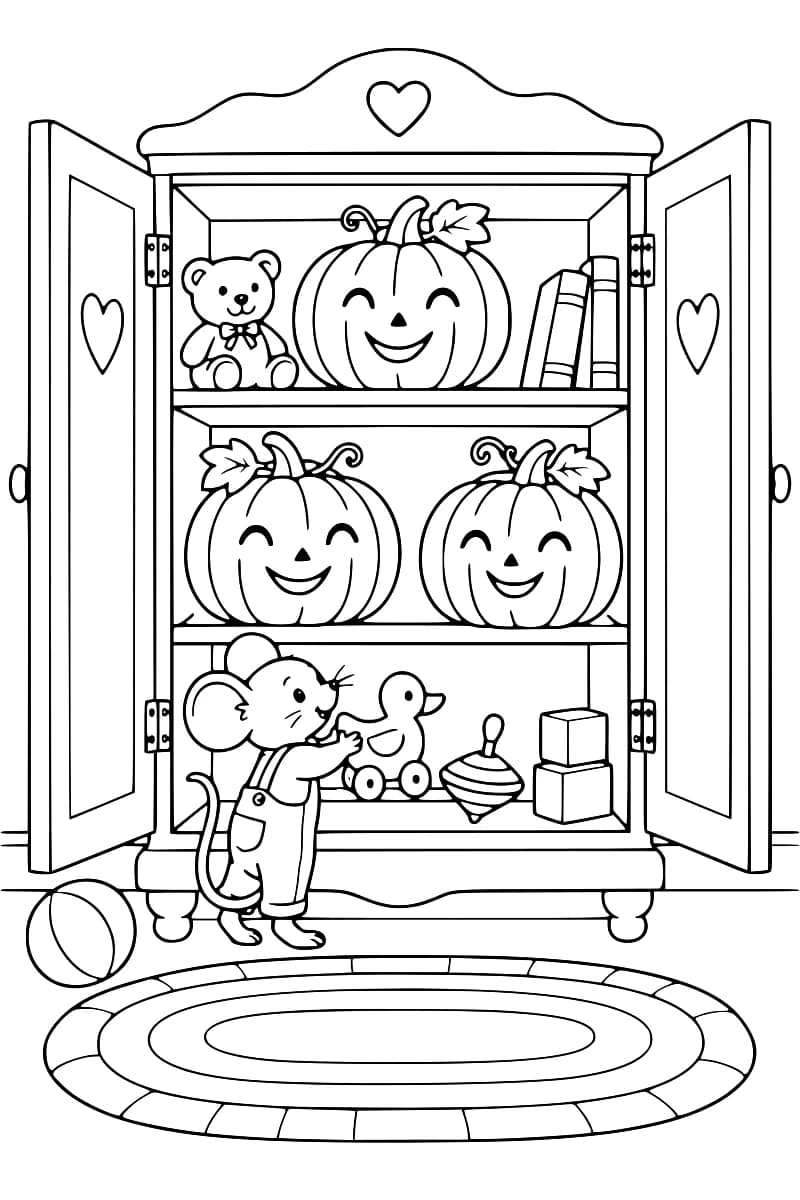 L’armoire aux citrouilles souriantes