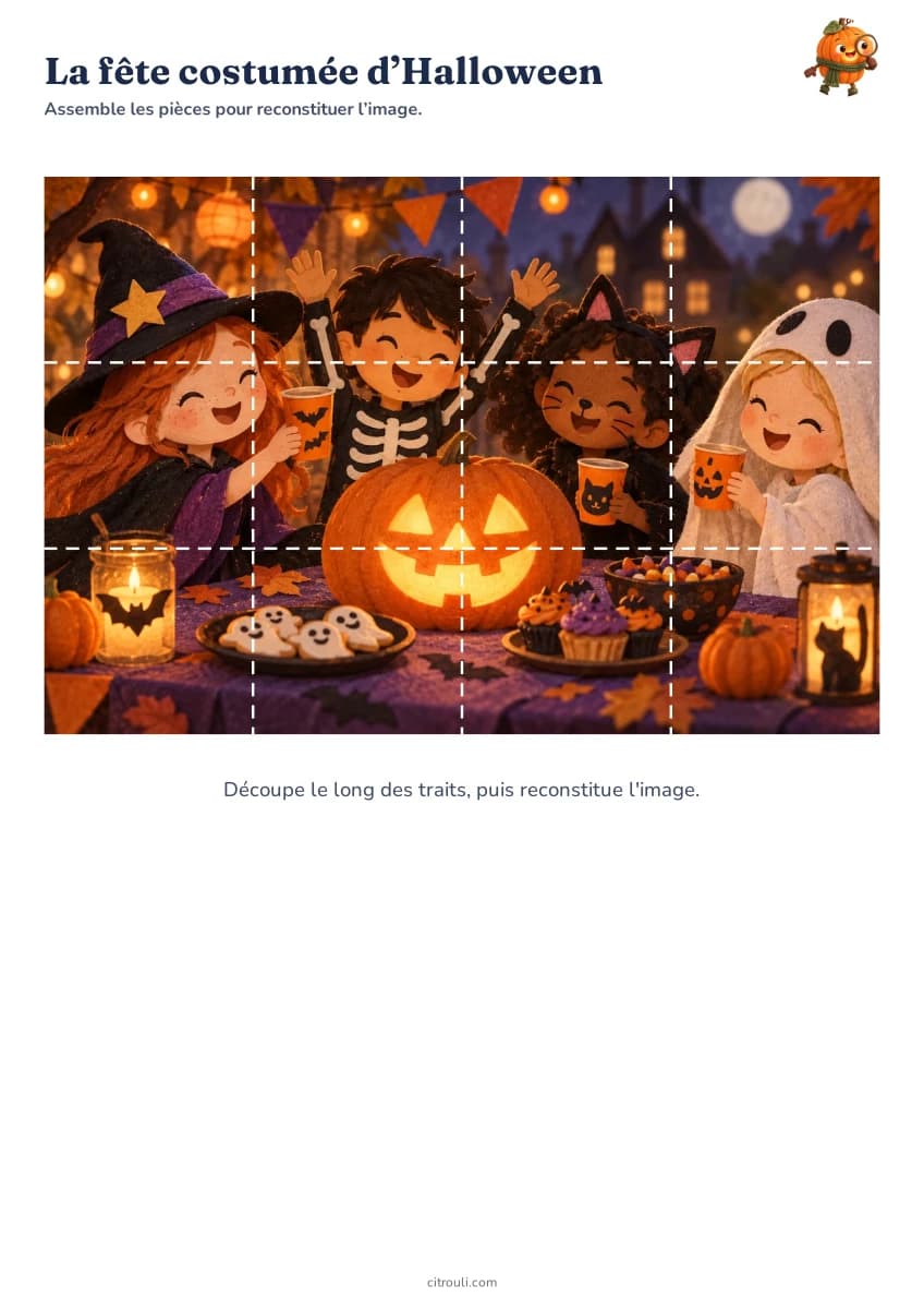 La fête costumée d’Halloween — aperçu du puzzle