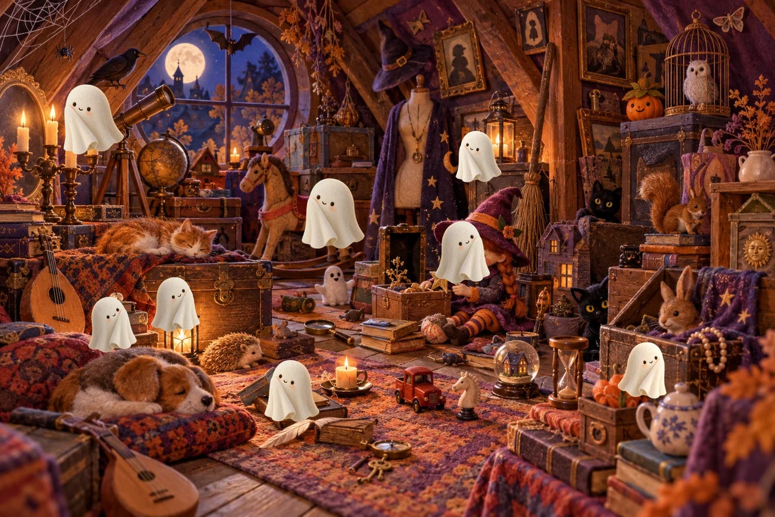 Compte bien les petits fantômes cachés dans la scène et touche chacun d’eux pour réussir la chasse.