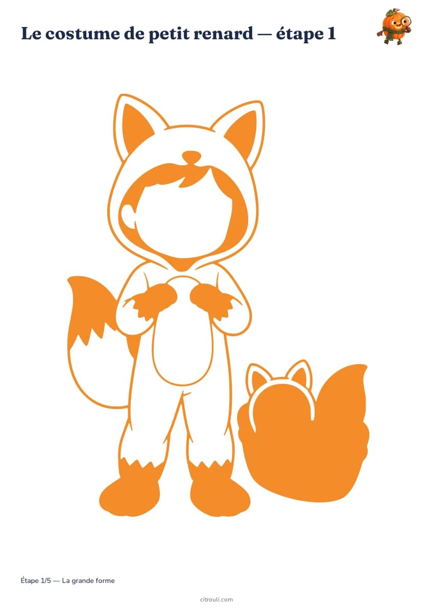 Le costume de petit renard — aperçu des étapes de dessin