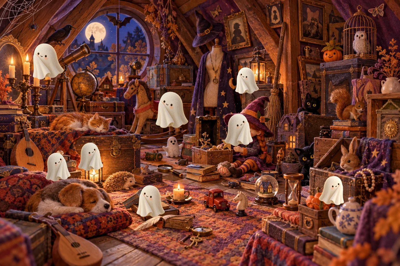 Compte bien les petits fantômes cachés dans la scène et touche chacun d’eux pour réussir la chasse.